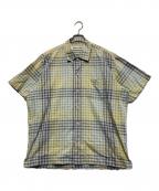 NIGEL CABOURNナイジェルケーボン）の古着「半袖チェックシャツ」｜イエロー×ブルー