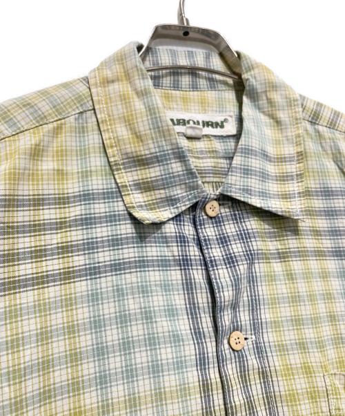 NIGEL CABOURN（ナイジェルケーボン）NIGEL CABOURN (ナイジェルケーボン) 半袖チェックシャツ イエロー×ブルー サイズ:2の古着・服飾アイテム