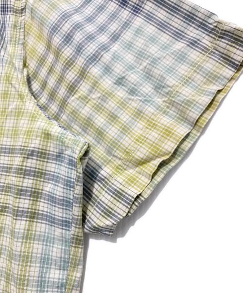 NIGEL CABOURN（ナイジェルケーボン）NIGEL CABOURN (ナイジェルケーボン) 半袖チェックシャツ イエロー×ブルー サイズ:2の古着・服飾アイテム