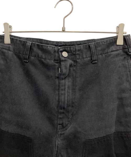 MM6 Maison Margiela（エムエムシックスメゾンマルジェラ）MM6 Maison Margiela (エムエムシックスメゾンマルジェラ) ダブルニーデニムパンツ ブラック サイズ:46の古着・服飾アイテム