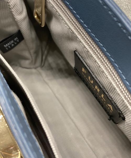 FURLA（フルラ）FURLA (フルラ) 1927 S TOP/ハンドバッグ ブルーの古着・服飾アイテム