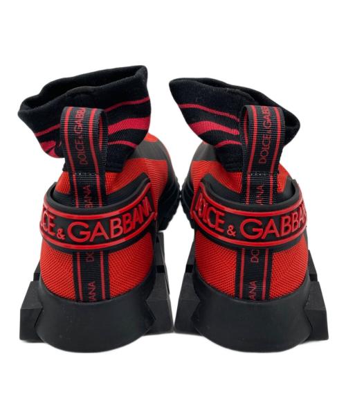 DOLCE & GABBANA（ドルチェ＆ガッバーナ）DOLCE & GABBANA (ドルチェ＆ガッバーナ) ソックススニーカー レッド サイズ:43の古着・服飾アイテム