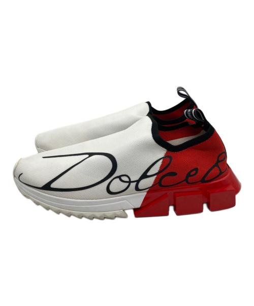 DOLCE & GABBANA（ドルチェ＆ガッバーナ）DOLCE & GABBANA (ドルチェ＆ガッバーナ) ソレントスニーカー ホワイト×レッド サイズ:44の古着・服飾アイテム