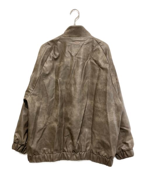 UMBRO（アンブロ）UMBRO (アンブロ) FREAK'S STORE (フリークストア) フェイクレザージャケット ブラウン サイズ:Mの古着・服飾アイテム