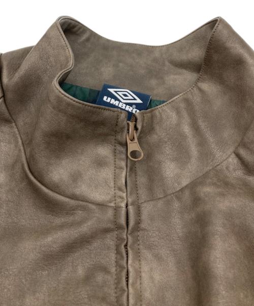 UMBRO（アンブロ）UMBRO (アンブロ) FREAK'S STORE (フリークストア) フェイクレザージャケット ブラウン サイズ:Mの古着・服飾アイテム