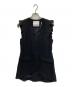 BORDERS AT BALCONY（ボーダーズアットバルコニー）の古着「FRILL SHOULDER GILET/ジレ/ベスト」｜ブラック