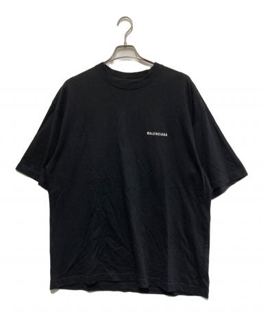 BALENCIAGA(バレンシアガ)ブラック Tシャツ BALENCIAGA(バレンシアガ) プリントオーバーサイズTシャツ694576 TMV02