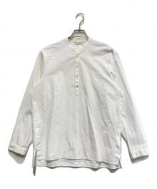 ATON（エイトン）の古着「バンドカラーシャツ」｜ホワイト