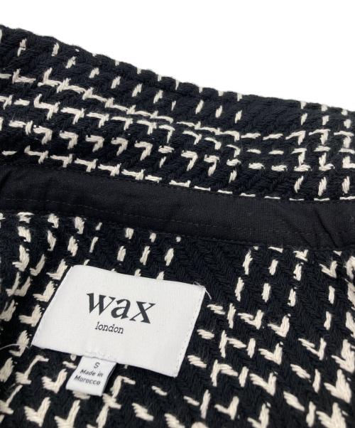 WAX LONDON（ワックスロンドン）WAX LONDON (ワックスロンドン) Whiting - Black Twin Weave Overshirt ブラック×ホワイト サイズ:Sの古着・服飾アイテム