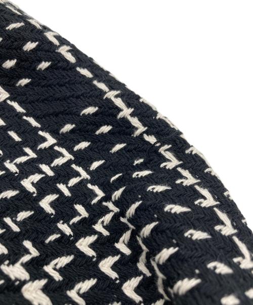 WAX LONDON（ワックスロンドン）WAX LONDON (ワックスロンドン) Whiting - Black Twin Weave Overshirt ブラック×ホワイト サイズ:Sの古着・服飾アイテム