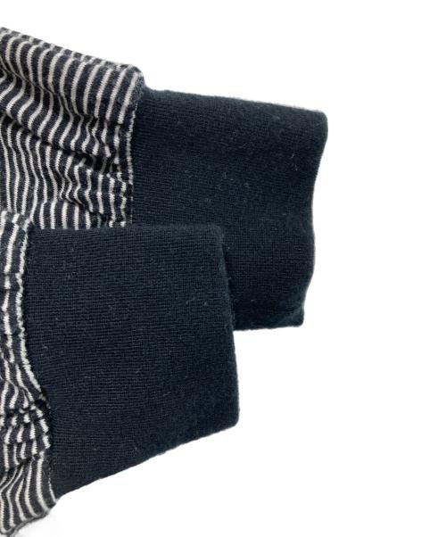 ONC MERINO（オーエヌシーメリノ）ONC MERINO (オーエヌシーメリノ) ボーダーカットソー ブラック×ホワイト サイズ:4の古着・服飾アイテム