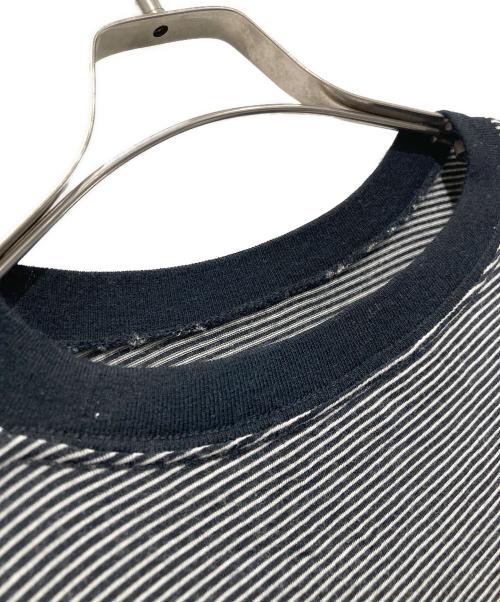 ONC MERINO（オーエヌシーメリノ）ONC MERINO (オーエヌシーメリノ) ボーダーカットソー ブラック×ホワイト サイズ:4の古着・服飾アイテム