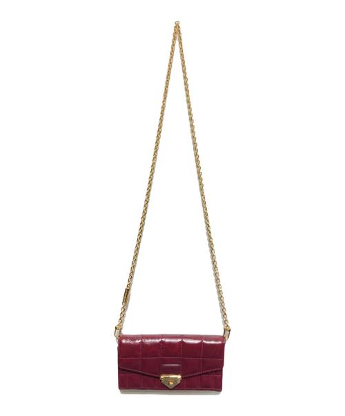 MICHAEL KORS（マイケル・コース）MICHAEL KORS (マイケルコース) チェーンショルダーバッグ ボルドーの古着・服飾アイテム