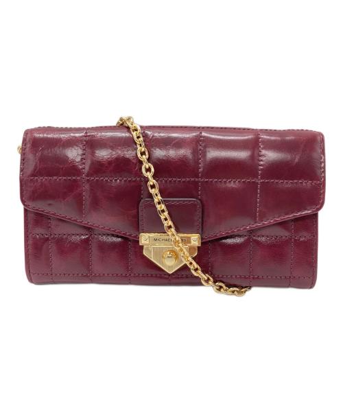 MICHAEL KORS（マイケル・コース）MICHAEL KORS (マイケルコース) チェーンショルダーバッグ ボルドーの古着・服飾アイテム