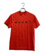 MARNIマルニ）の古着「ロゴTシャツ」｜レッド