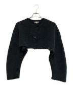 Ameriアメリ）の古着「LOOP SHAGGY SHORT KNIT JACKET」｜ブラック