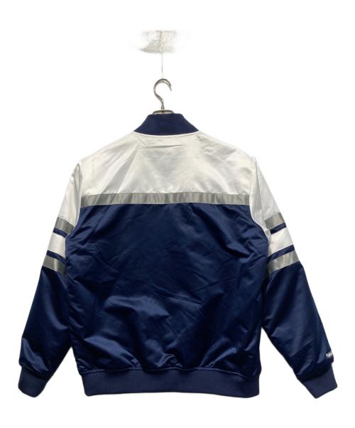 MITCHELL & NESS（ミッチェルアンドネス）MITCHELL & NESS (ミッチェルアンドネス) スタジャン ホワイト×ブルー サイズ:XLの古着・服飾アイテム