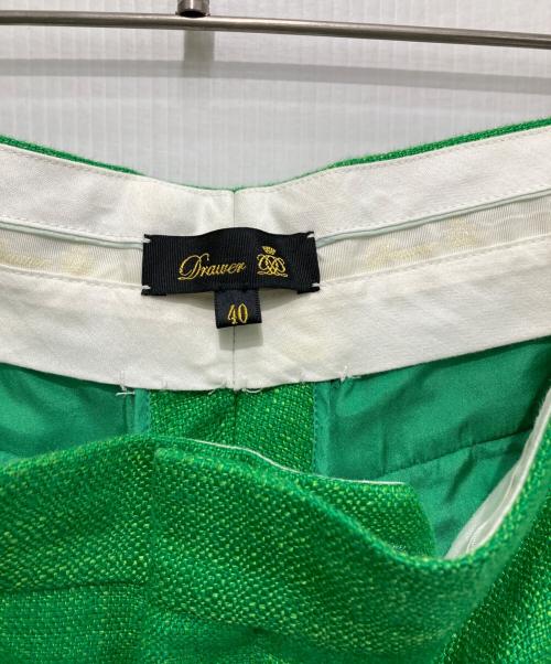 DRAWER（ドゥロワー）Drawer (ドゥロワー) オットマンベーシックパンツ グリーン サイズ:40の古着・服飾アイテム