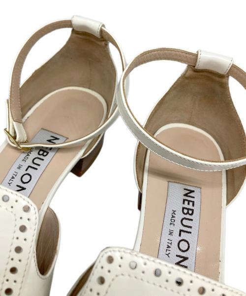 NEBULONIE（ネブローニ）NEBULONIE (ネブローニ) ウイングチップストラップシューズ ホワイト サイズ:37の古着・服飾アイテム