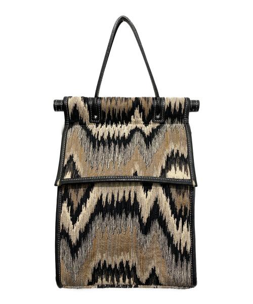 AVACATION（アヴァケーション）AVACATION (アヴァケーション) ハンドバッグ ブラック×ベージュの古着・服飾アイテム