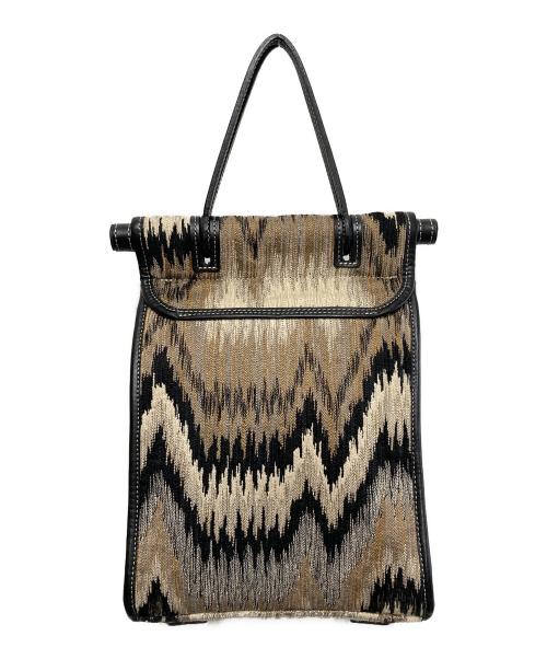 AVACATION（アヴァケーション）AVACATION (アヴァケーション) ハンドバッグ ブラック×ベージュの古着・服飾アイテム