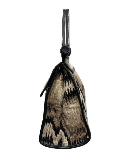 AVACATION（アヴァケーション）AVACATION (アヴァケーション) ハンドバッグ ブラック×ベージュの古着・服飾アイテム