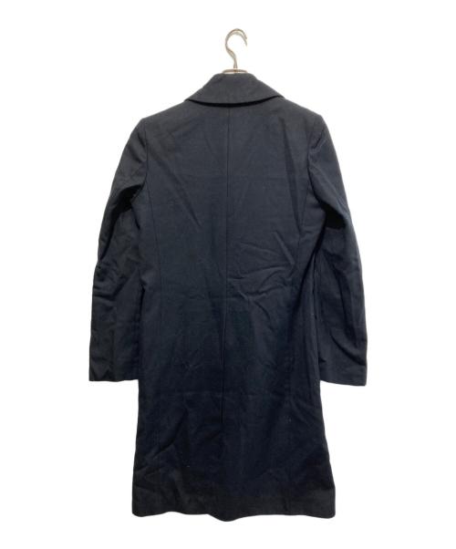 RAF SIMONS（ラフシモンズ）RAF SIMONS (ラフシモンズ) ウールロングコート/ステンカラーコート/archive/radioactivity期 ブラック サイズ:48の古着・服飾アイテム