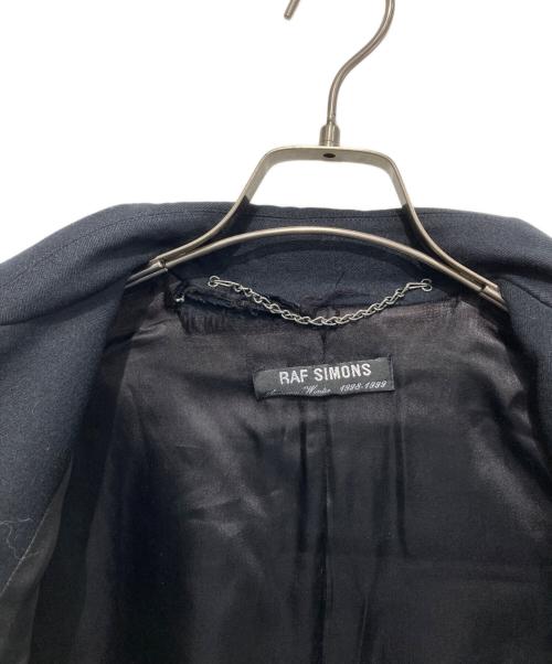 RAF SIMONS（ラフシモンズ）RAF SIMONS (ラフシモンズ) ウールロングコート/ステンカラーコート/archive/radioactivity期 ブラック サイズ:48の古着・服飾アイテム