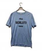 Berlutiベルルッティ）の古着「ロゴパッチTシャツ」｜ブルー