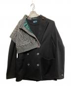 KOLORカラー）の古着「切替コート/SAMPLE」｜ブラック×グレー