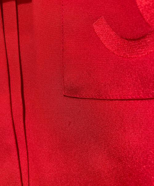 CHANEL（シャネル）CHANEL (シャネル) ココマークボウタイブラウス レッド サイズ:36の古着・服飾アイテム