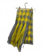 MANTAS EZCARAYマンタスエスカレイ）の古着「ウールストール」｜イエロー×グレー