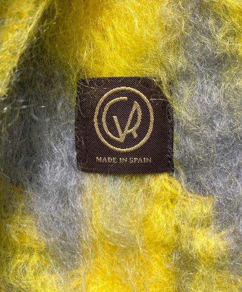 MANTAS EZCARAY（マンタスエスカレイ）MANTAS EZCARAY (マンタスエスカレイ) ウールストール イエロー×グレーの古着・服飾アイテム