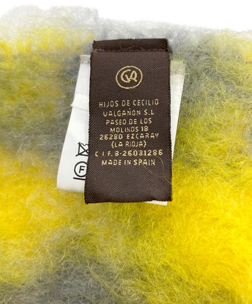 MANTAS EZCARAY（マンタスエスカレイ）MANTAS EZCARAY (マンタスエスカレイ) ウールストール イエロー×グレーの古着・服飾アイテム