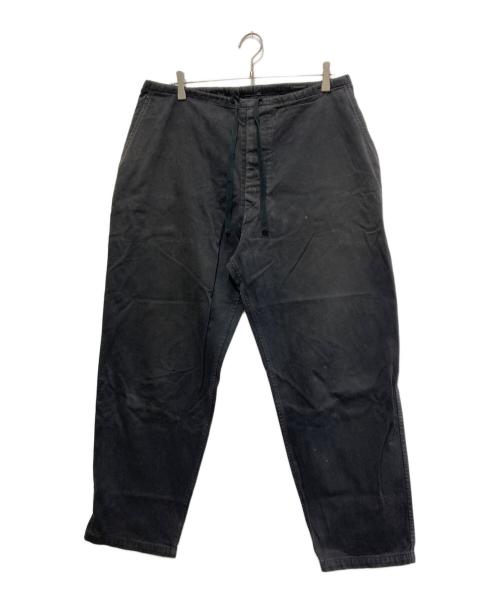 COMOLI（コモリ）COMOLI (コモリ) コットンツイル ドローストリングパンツ ブラック サイズ:1の古着・服飾アイテム