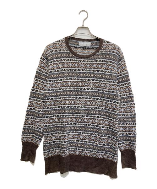 COMME des GARCONS HOMME（コムデギャルソン オム）COMME des GARCONS HOMME (コムデギャルソン オム) フェアアイル柄ニット ブラウン サイズ:‐の古着・服飾アイテム