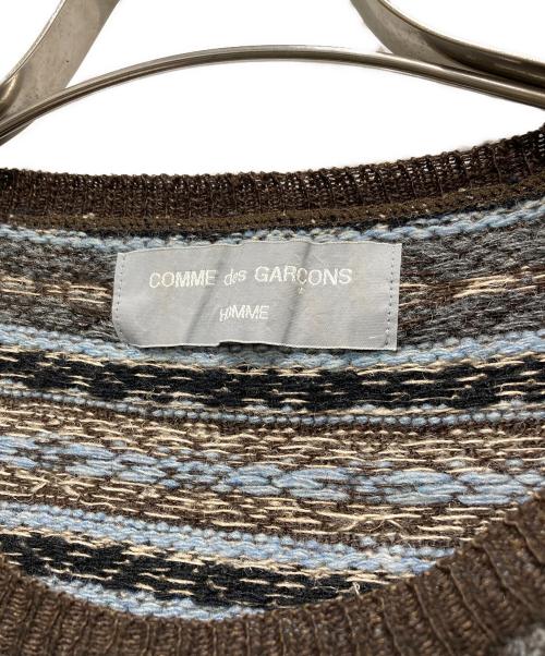 COMME des GARCONS HOMME（コムデギャルソン オム）COMME des GARCONS HOMME (コムデギャルソン オム) フェアアイル柄ニット ブラウン サイズ:‐の古着・服飾アイテム