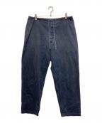 COMOLIコモリ）の古着「コットンツイル ドローストリングパンツ」｜ブラック