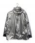 CAMBIO（カンビオ）の古着「Metallic Coating Hooded Blouson/ブルゾンジャケット」｜シルバー