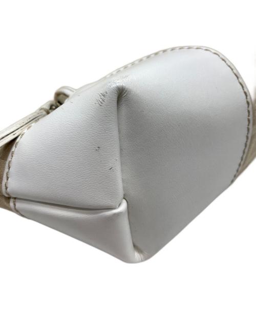 FENDI（フェンディ）FENDI (フェンディ) ハンドバッグ ベージュ×ホワイトの古着・服飾アイテム