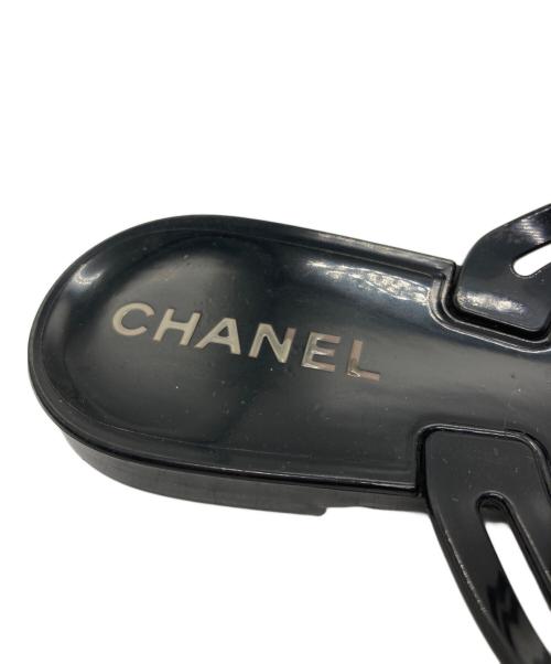 CHANEL（シャネル）CHANEL (シャネル) カメリアビーチサンダル ブラック サイズ:37の古着・服飾アイテム