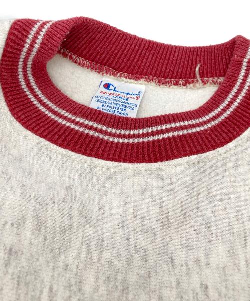 Champion REVERSE WEAVE（チャンピオン リバース ウィーブ）Champion REVERSE WEAVE (チャンピオン リバース ウィーブ) 刺繍ロゴスウェット ホワイト×レッド サイズ:XLの古着・服飾アイテム