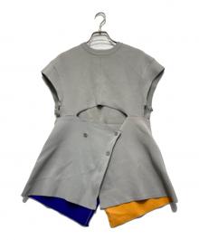 UN3D.（アンスリード）の古着「MULTICOLOR 2WAY CAPE VEST」｜グレー