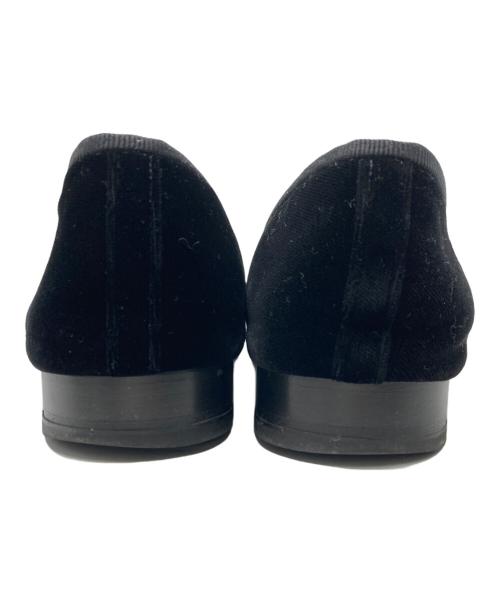 CHANEL（シャネル）CHANEL (シャネル) ベロアフラットシューズ ブラック サイズ:37 1/2の古着・服飾アイテム