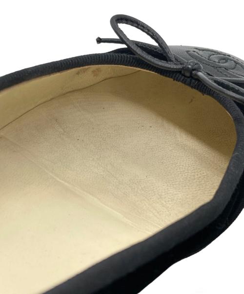 CHANEL（シャネル）CHANEL (シャネル) ベロアフラットシューズ ブラック サイズ:37 1/2の古着・服飾アイテム