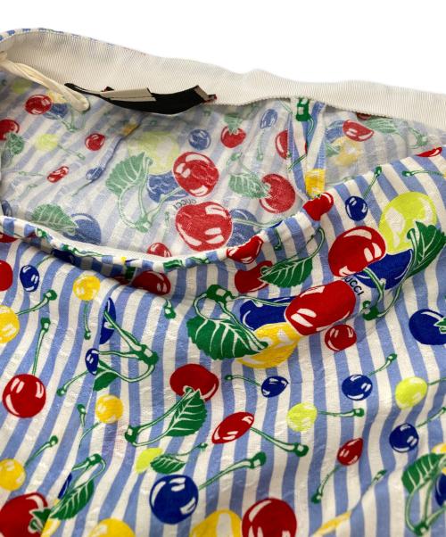 GUCCI（グッチ）GUCCI (グッチ) チェリーストライプショートパンツ スカイブルー サイズ:42の古着・服飾アイテム