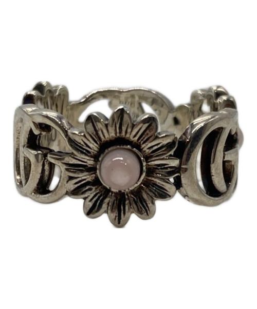 GUCCI（グッチ）GUCCI (グッチ) シルバーリング シルバー×ピンク サイズ:10号の古着・服飾アイテム