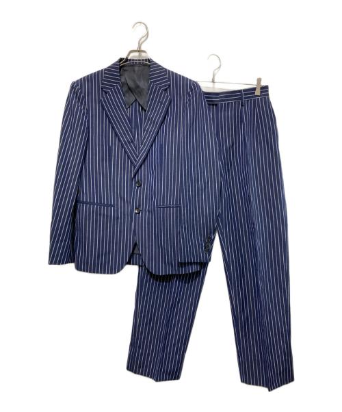 Pilgrim（ピルグリム）PILGRIM (ピルグリム) リネンウール シングルブレステッド2Bスーツ ネイビー サイズ:46の古着・服飾アイテム