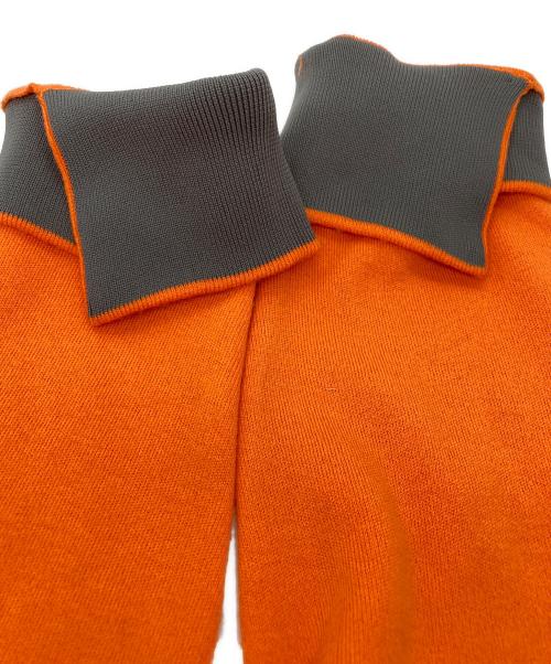 ENFOLD（エンフォルド）ENFOLD (エンフォルド) SLIT-RIB PULLOVER オレンジ サイズ:38の古着・服飾アイテム