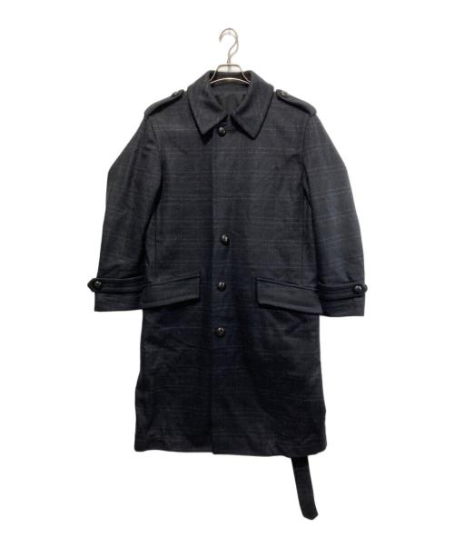 LOUIS VUITTON（ルイ ヴィトン）LOUIS VUITTON (ルイ ヴィトン) チェックコート ネイビー サイズ:46の古着・服飾アイテム